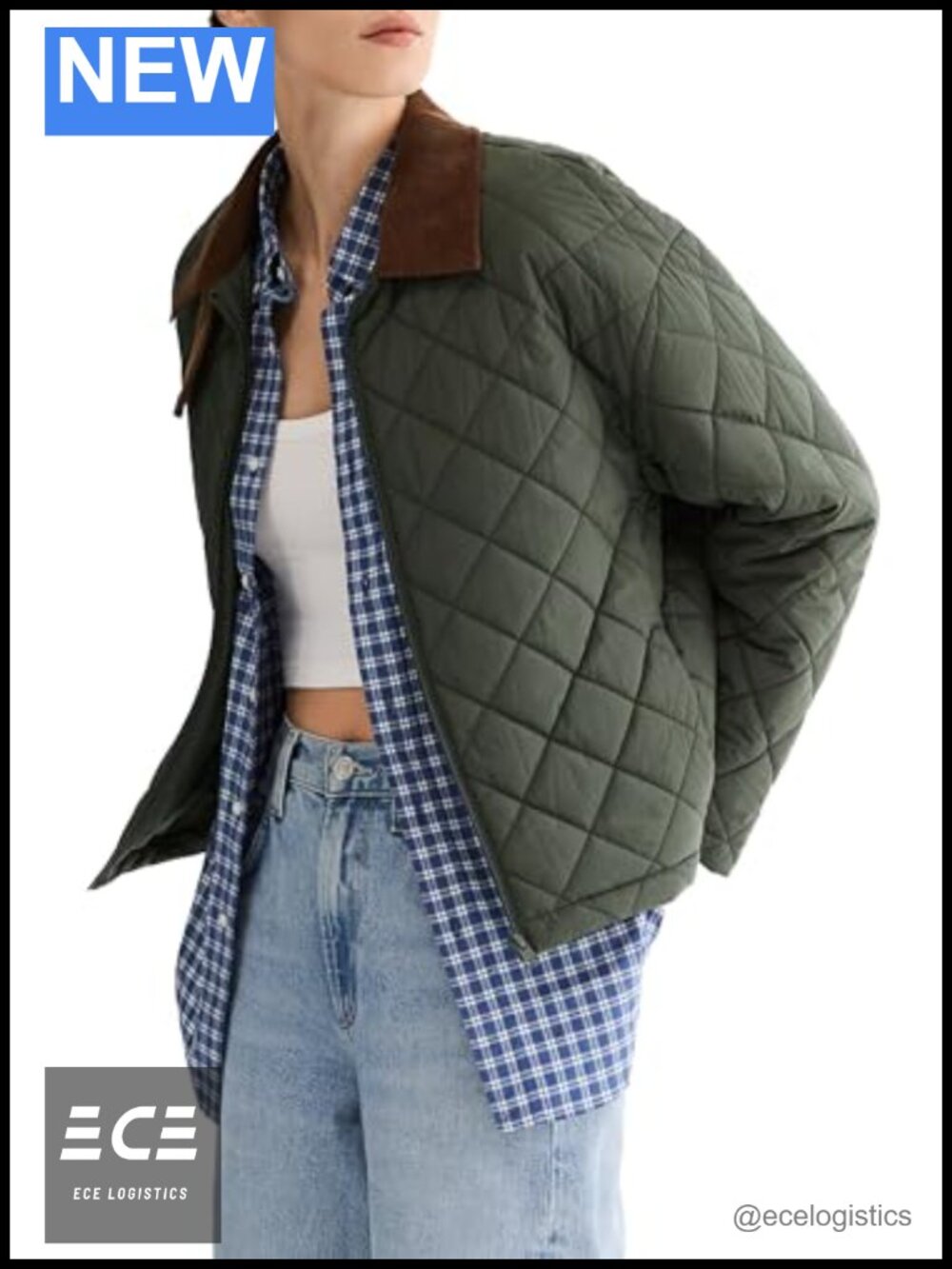 Quilted Lightweight Puffer Jacket Zip Up Cropped Padded Coat with Pockets